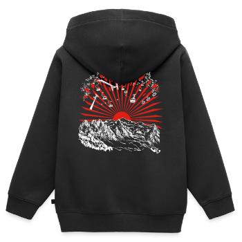 Holy Chamouny White - Sweat Premium à capuche zippé enfant bio - noir - Dos - AI Model Kid Male (0cm)