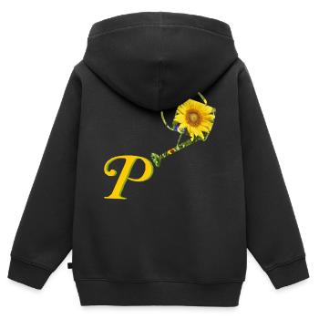 giesskanne p - Kinder Premium Organic Zip Hoodie - Schwarz - Hinten - AI Model Kid Male (0cm)