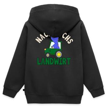 Nachwuchs Landwirt Kinder Traktor Jungbauer Bauer - Kinder Premium Organic Zip Hoodie - Schwarz - Hinten - AI Model Kid Male (0cm)