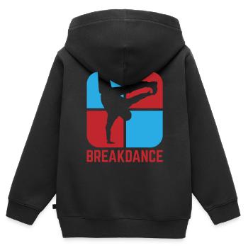 Breakdance B-Boy Streetdance Design Hip Hop Dance - Kinder Premium Organic Zip Hoodie - Schwarz - Hinten - AI Model Kid Male (0cm)