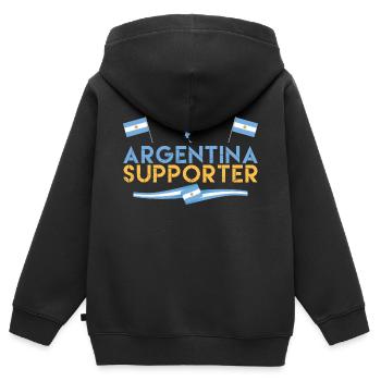 Fan des Argentinien-Fans. Unterstützer Argentiniens. - Kinder Premium Organic Zip Hoodie - Schwarz - Hinten - AI Model Kid Male (0cm)