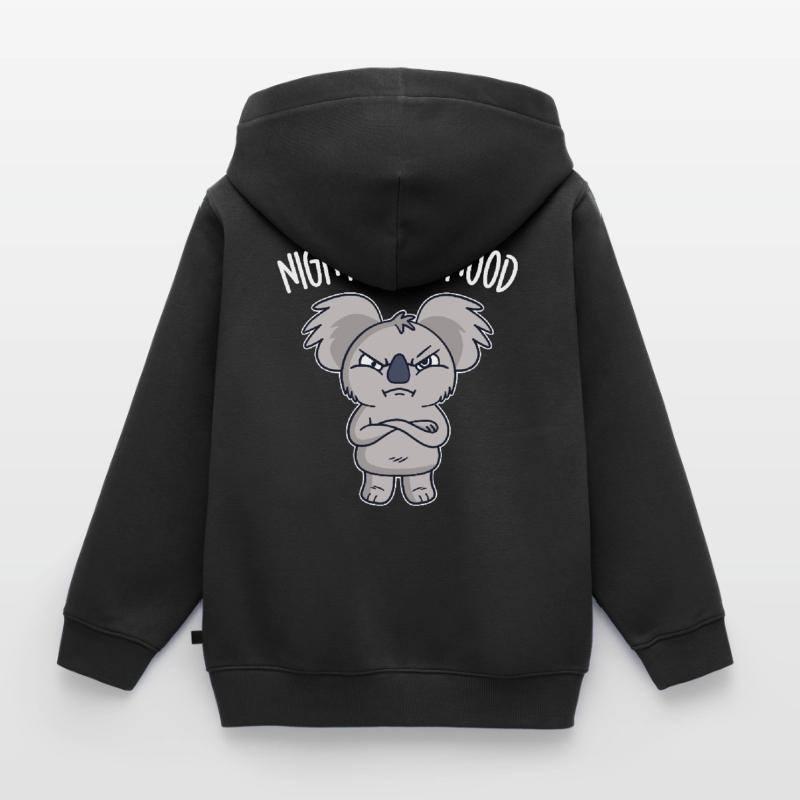 Koala Koala Bear Shift Worker Night Shift Kids Premium Organic Zip-up Hoodie