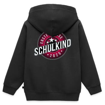 Erste Klasse schulkind 2025 mädchen rosa - Kinder Premium Organic Zip Hoodie - Schwarz - Hinten - AI Model Kid Male (0cm)