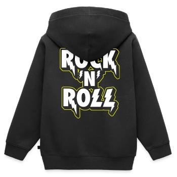 Rock 'N' Roll Lightning 3D-Logo - Kinder Premium Organic Zip Hoodie - Schwarz - Hinten - AI Model Kid Male (0cm)