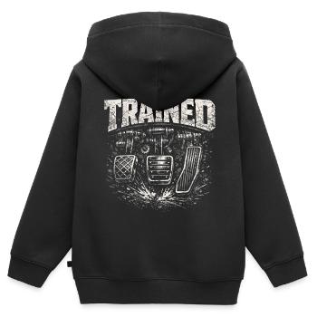 Car Manual Humor Driver Car Gift - Kids Premium Organic Zip-up Hoodie - black - Back - AI Model Kid Male (0cm)