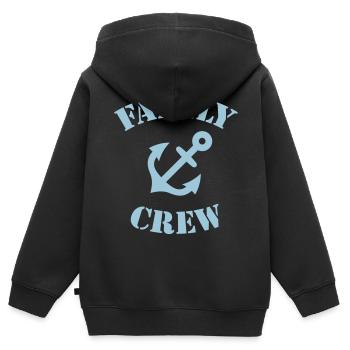 Family Crew (Anker / Schiffscrew / Sky Blue) - Kinder Premium Organic Zip Hoodie - Schwarz - Hinten - AI Model Kid Male (0cm)
