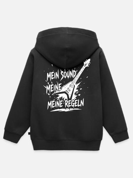 Mein Sound Meine Regeln - Kinder Premium Organic Zip Hoodie - Schwarz