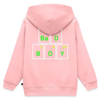 Baryum, deutérium, bore, oxygène, yttrium - Sweat Premium à capuche zippé enfant bio - rose - Dos - AI Model Kid Female (0cm)