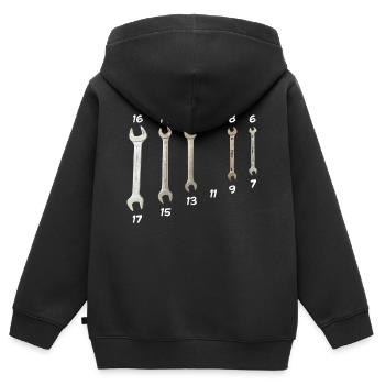 Toujours perdu - Sweat Premium à capuche zippé enfant bio - noir - Dos - AI Model Kid Male (0cm)