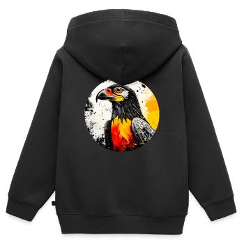 German eagle - Kids Premium Organic Zip-up Hoodie - black - Back - AI Model Kid Male (0cm)