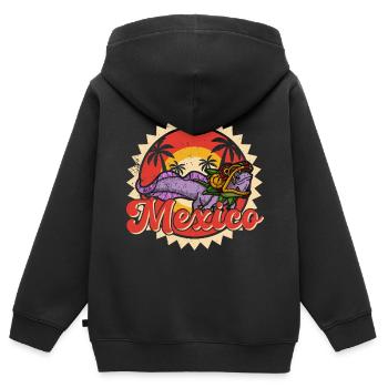 Quetzalcoatl Axolotl Mexiko Azteken Gottheit - Kinder Premium Organic Zip Hoodie - Schwarz - Hinten - AI Model Kid Male (0cm)
