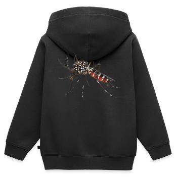 Tiger-Mücke - Kinder Premium Organic Zip Hoodie - Schwarz - Hinten - AI Model Kid Male (0cm)
