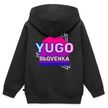 Jugoslavija Yugoslavia Jugo Tito SFRJ Jugoslawien - Kinder Premium Organic Zip Hoodie - Schwarz - Hinten - AI Model Kid Male (0cm)