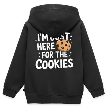Cookies Cookie Keks Kekse Schokolade - Kinder Premium Organic Zip Hoodie - Schwarz - Hinten - AI Model Kid Male (0cm)