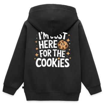 Cookies Cookie Keks Kekse Schokolade - Kinder Premium Organic Zip Hoodie - Schwarz - Hinten - AI Model Kid Male (0cm)