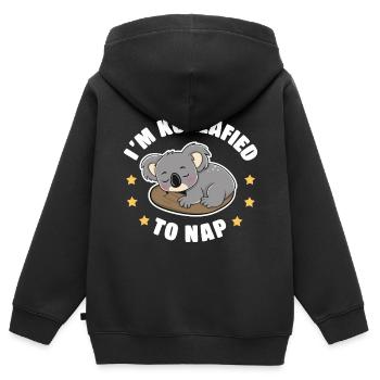 Koala Koala Koala Ours Koala Animal - Sweat Premium à capuche zippé enfant bio - noir - Dos - AI Model Kid Male (0cm)