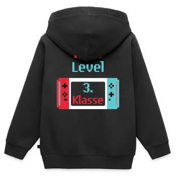 3. Klasse drittes Schuljahr - Kinder Premium Organic Zip Hoodie - Schwarz - Hinten - AI Model Kid Male (0cm)