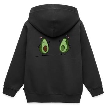 Avocado love - Kinder Premium Organic Zip Hoodie - Schwarz - Hinten - AI Model Kid Male (0cm)