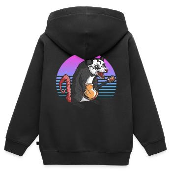 Banjo Opossum Folk Country Musik Liebhaber - Kinder Premium Organic Zip Hoodie - Schwarz - Hinten - AI Model Kid Male (0cm)