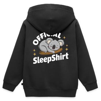 Koala Koala Koala Ours Koala Animal - Sweat Premium à capuche zippé enfant bio - noir - Dos - AI Model Kid Male (0cm)