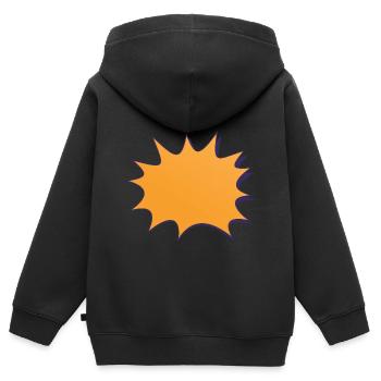 Bande dessinée - Sweat Premium à capuche zippé enfant bio - noir - Dos - AI Model Kid Male (0cm)
