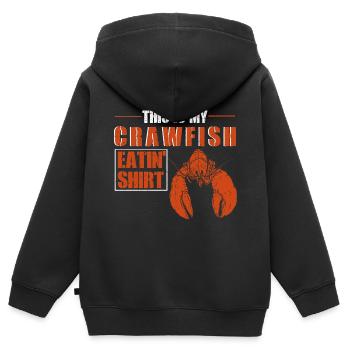Drôle de crabes de la saison du cancer Cuisiner des crabes Manger des crabes - Sweat Premium à capuche zippé enfant bio - noir - Dos - AI Model Kid Male (0cm)