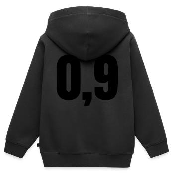 0,9 - Kinder Premium Organic Zip Hoodie - Schwarz - Hinten - AI Model Kid Male (0cm)
