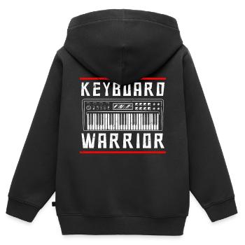 Lustiger Keyboardspieler Musiklehrer Humor - Kinder Premium Organic Zip Hoodie - Schwarz - Hinten - AI Model Kid Male (0cm)