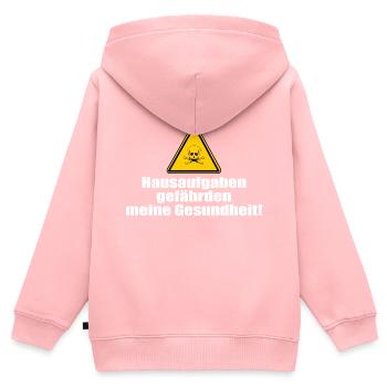 Spruch - Kinder Premium Organic Zip Hoodie - Rosa - Hinten - AI Model Kid Female (0cm)