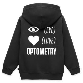 Optiker Optik Optometrie Optometrist Augenoptiker - Kinder Premium Organic Zip Hoodie - Schwarz - Hinten - AI Model Kid Male (0cm)