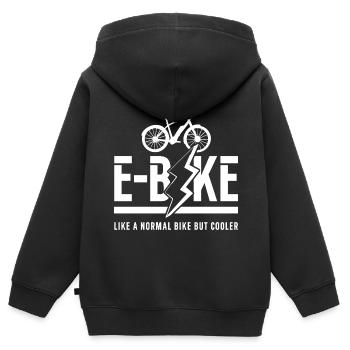 Vélo électrique Vélo vélo électrique Vélo électrique - Sweat Premium à capuche zippé enfant bio - noir - Dos - AI Model Kid Male (0cm)