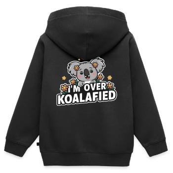 Koala Koala Koala Ours Koala Animal - Sweat Premium à capuche zippé enfant bio - noir - Dos - AI Model Kid Male (0cm)