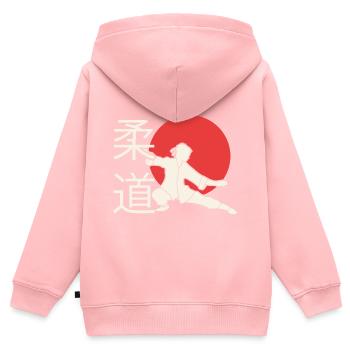 Judo. Judo-Geschenkidee. Kampfsport-Geschenk. - Kinder Premium Organic Zip Hoodie - Rosa - Hinten - AI Model Kid Female (0cm)