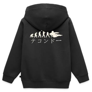 Taekwondo Kampfkunst. Taekwondo Geschenkidee. - Kinder Premium Organic Zip Hoodie - Schwarz - Hinten - AI Model Kid Male (0cm)