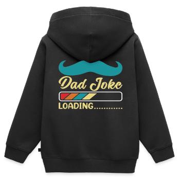 Papa Witz loading Sei Papas Shirt Geschenkidee - Kinder Premium Organic Zip Hoodie - Schwarz - Hinten - AI Model Kid Male (0cm)