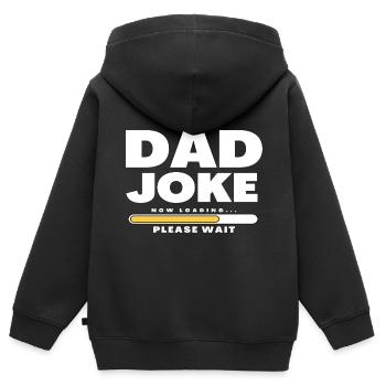 Papa Witz loading Sei Papas Shirt Geschenkidee - Kinder Premium Organic Zip Hoodie - Schwarz - Hinten - AI Model Kid Male (0cm)