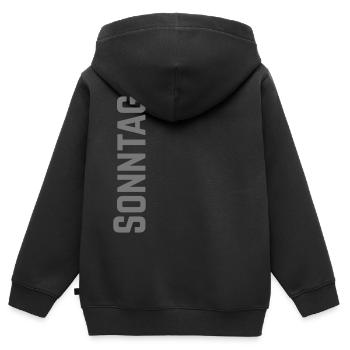 Sonntag Wochentag als Text - Kinder Premium Organic Zip Hoodie - Schwarz - Hinten - AI Model Kid Male (0cm)