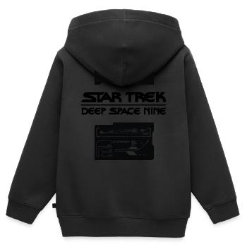 Star Trek Deep Space Nine Stellarkartographie - Kinder Premium Organic Zip Hoodie - Schwarz - Hinten - AI Model Kid Male (0cm)