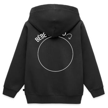 bébé à bord - Sweat Premium à capuche zippé enfant bio - noir - Dos - AI Model Kid Male (0cm)