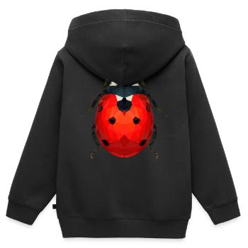 Marienkäfer - Kinder Premium Organic Zip Hoodie - Schwarz - Hinten - AI Model Kid Male (0cm)