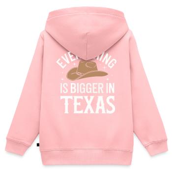 Texas State Texaner Texas - Kinder Premium Organic Zip Hoodie - Rosa - Hinten - AI Model Kid Female (0cm)