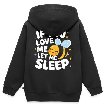 abeille abeille apicultrice abeille abeille - Sweat Premium à capuche zippé enfant bio - noir - Dos - AI Model Kid Male (0cm)