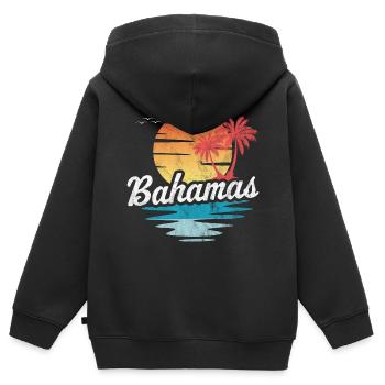 Bahamas - Kinder Premium Organic Zip Hoodie - Schwarz - Hinten - AI Model Kid Male (0cm)