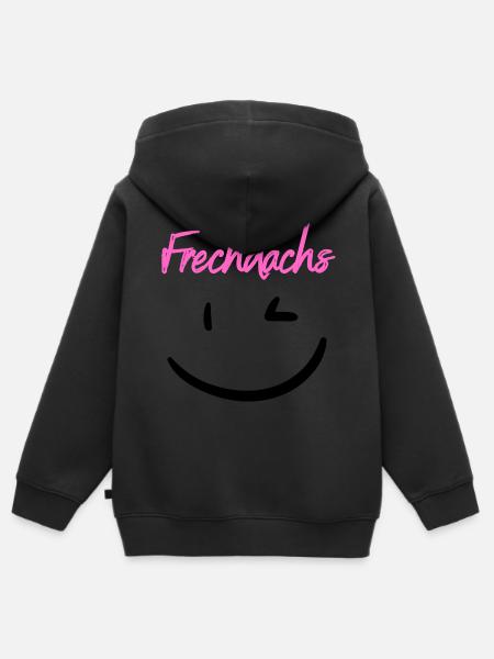Frechdachs pink - Kinder Premium Organic Zip Hoodie - Schwarz