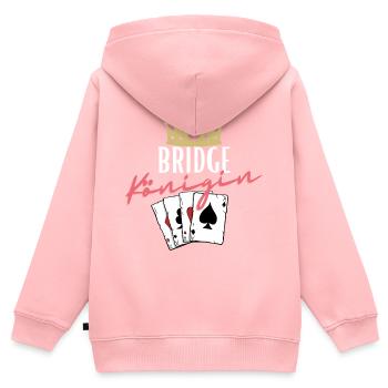 Bridge Königin - Kinder Premium Organic Zip Hoodie - Rosa - Hinten - AI Model Kid Female (0cm)