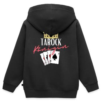 Reine du Tarot - Sweat Premium à capuche zippé enfant bio - noir - Dos - AI Model Kid Male (0cm)