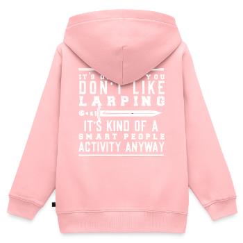 Humoristique GN Fantasy Cosplay Nerd - Sweat Premium à capuche zippé enfant bio - rose - Dos - AI Model Kid Female (0cm)