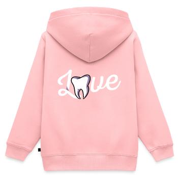 Zahnhygieniker Zahnarzt Zähne Mundhygiene - Kinder Premium Organic Zip Hoodie - Rosa - Hinten - AI Model Kid Female (0cm)