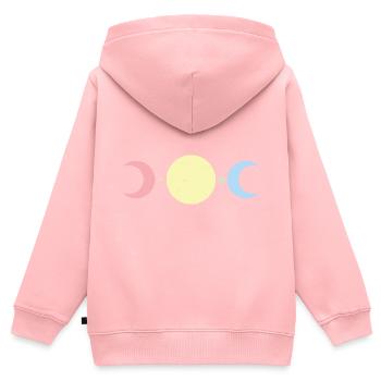 Kawaii Sichel Niedlicher Pastel Goth Mond - Kinder Premium Organic Zip Hoodie - Rosa - Hinten - AI Model Kid Female (0cm)