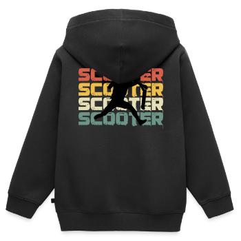 Scooter Gift Stuntscooter Stunt Scooter - Kids Premium Organic Zip-up Hoodie - black - Back - AI Model Kid Male (0cm)